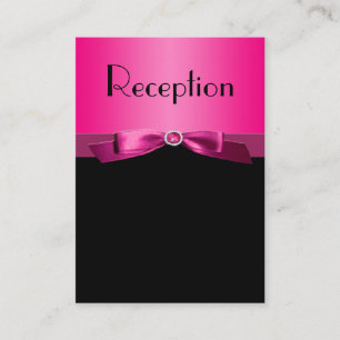 Recepción Tarjeta de gabinete rosa y negro caliente