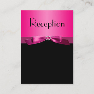 Recepción Tarjeta de gabinete rosa y negro caliente