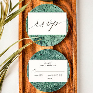 Recepción Tarjeta de gabinete RSVP de boda de escritura mode