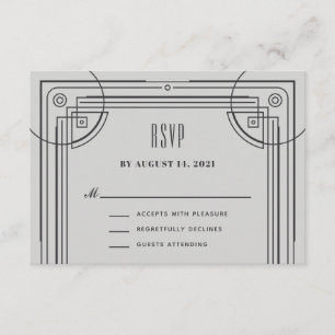 Recepción Tarjeta de gabinete RSVP de marco de decoración mo