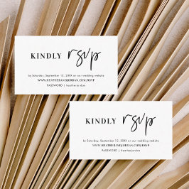 Recepción Tarjeta de gabinete RSVP de respuesta de Boda mode