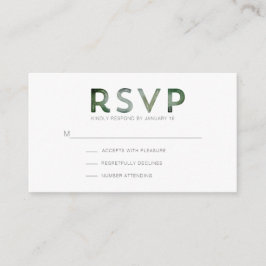 Recepción Tarjeta de gabinete RSVP moderna de Mountain Fores