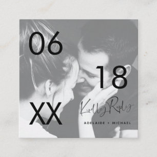 Recepción Tarjeta de gabinete RSVP para reciente boda fotogr