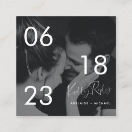 Recepción Tarjeta de gabinete RSVP para reciente boda fotogr