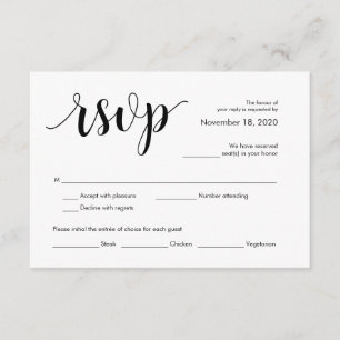 Recepción Tarjeta de gabinete RSVP RSVP de boda rusa moderna