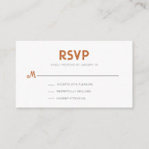 Tarjeta de gabinete RSVP Rustic Modern Parchment