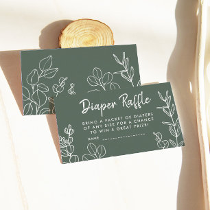 Recepción Tarjeta de gabinete Sage Green Eucalyptus Diaper R