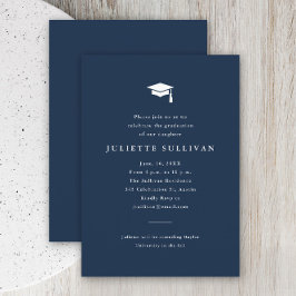 Recepción Tarjeta de Graduación con Tipografía Simple