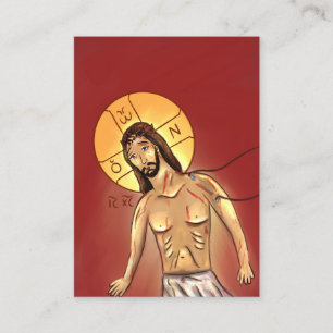 Recepción Tarjeta de icono de papel de Cristo (extra pequeño