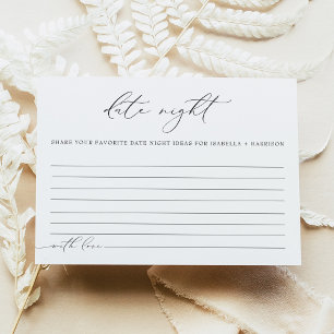 Recepción Tarjeta de Ideas Elegante Minimal de Noche de VALE