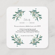 Tarjeta de Inclusión de Boda Aquarela Olivo