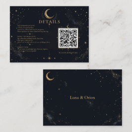 Recepción Tarjeta de inclusión de boda celestial de medianoc