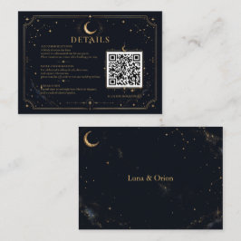 Recepción Tarjeta de inclusión de boda celestial de medianoc