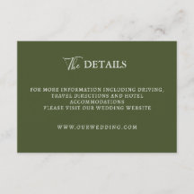 Tarjeta de inclusión de boda con letra moderna ele