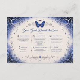 Recepción Tarjeta de Inclusión de Boda de Alas de Zafiro Cel