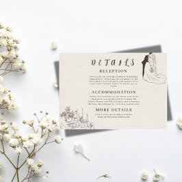Recepción Tarjeta de Inclusión de Boda Minimalista Romántica