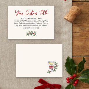 Recepción Tarjeta de Inclusión de Boda Personalizada para Fi