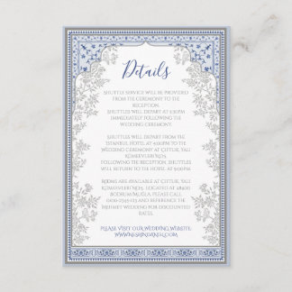 Recepción Tarjeta de Inclusión de Boda Real Turca