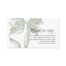 Tarjeta de inclusión de libros con lazo coquette S