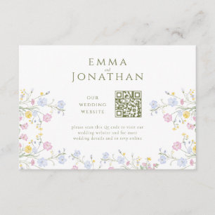 Recepción Tarjeta de Inclusión de Sitio Web de Boda de Flore