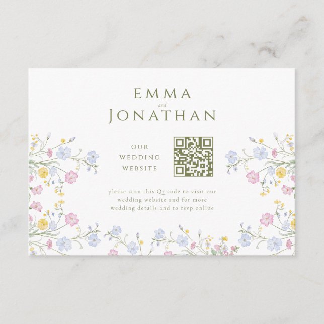 Recepción Tarjeta de Inclusión de Sitio Web de Boda de Flore (Anverso)