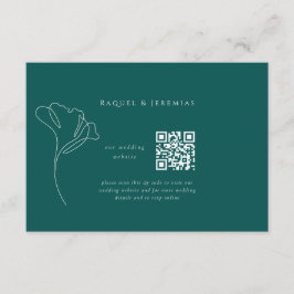 Recepción Tarjeta de Inclusión de Sitio Web de Boda Verde Es