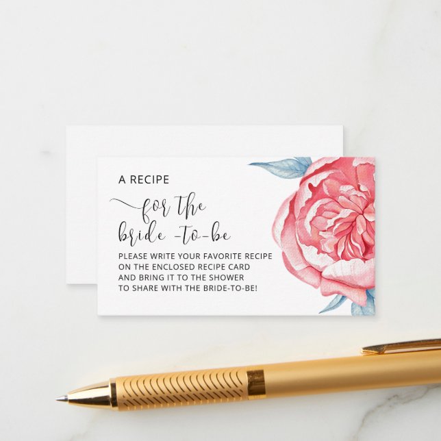 Recepción Tarjeta de inclusión  despedida de soltera. (Anverso/Reverso In Situ)