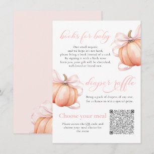 Recepción Tarjeta de inclusión para baby shower de Calabacit