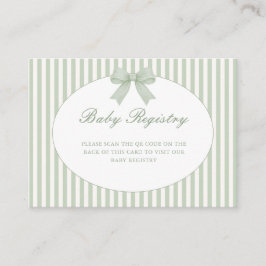 Recepción Tarjeta de inclusión para baby shower de rayas ver
