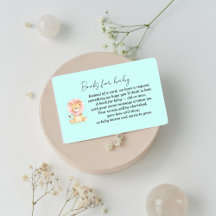 Tarjeta de Inclusión para Baby Shower de Sweet Lio