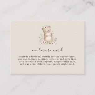Recepción Tarjeta de inclusión para baby shower HANNAH Woodl