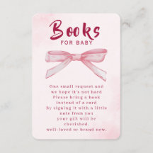 Tarjeta de Inclusión para Baby Shower Rosa Elegant