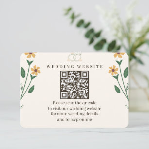 Recepción Tarjeta de Inclusión para Boda de Flores Silvestre