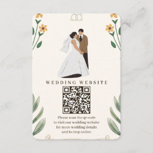 Recepción Tarjeta de Inclusión para Boda de Flores Silvestre