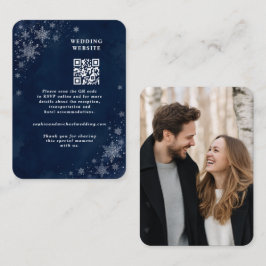 Recepción Tarjeta de Inclusión para Boda de Invierno Copos d