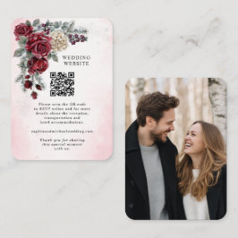 Recepción Tarjeta de Inclusión para Boda de Invierno Frozen