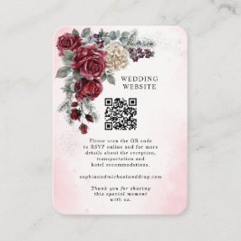 Recepción Tarjeta de Inclusión para Boda de Invierno Frozen