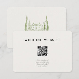 Recepción Tarjeta de inclusión para boda en villa italiana