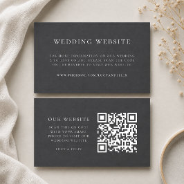 Recepción Tarjeta de Inclusión para Sitio Web de Boda | Tarj