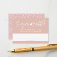 Tarjeta de inclusión para sorteo de pañales Boho B