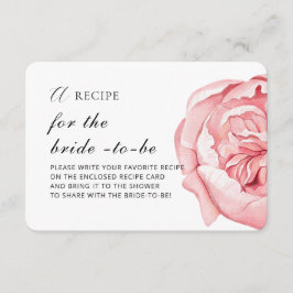 Recepción Tarjeta de inclusión "RECETA para la novia"