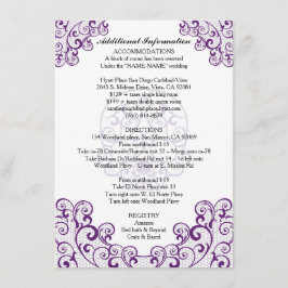 Recepción Tarjeta de información adicional Fancy Lace Skull