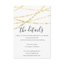 Tarjeta de Información Adjunta Detalles de Boda Do