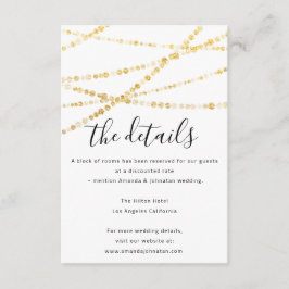 Recepción Tarjeta de Información Adjunta Detalles de Boda Do