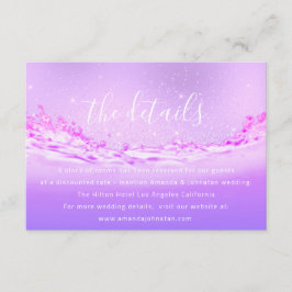 Recepción Tarjeta de Información Adjunta Detalles de Boda Tr