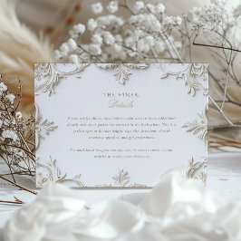 Recepción Tarjeta de información barroca y detalles