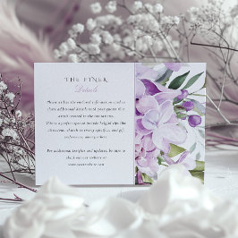 Recepción Tarjeta de información Boda Lavender Hues Lilacs