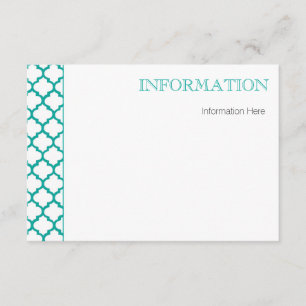 Recepción Tarjeta de información Boda moderna con patrón mar