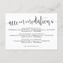 Recepción Tarjeta de información de alojamiento rústico