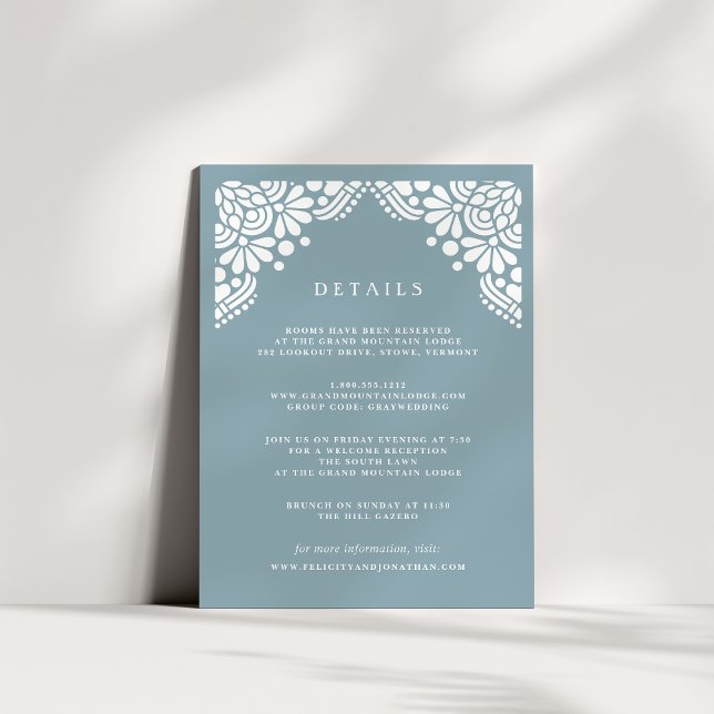 Recepción Tarjeta de información de Beaux Arts | Turmalina (Subido por el creador)